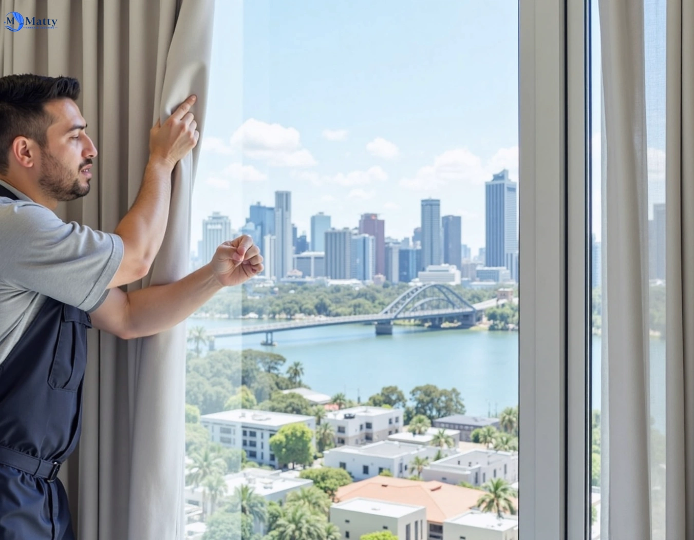 Professional curtain steam cleaning service preston-vic QLD by Matty Curtain Cleaning